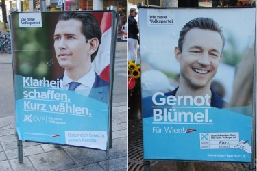 VP Sebastian Kurz und Gernot Blmel zur Nationalratswahl 2019